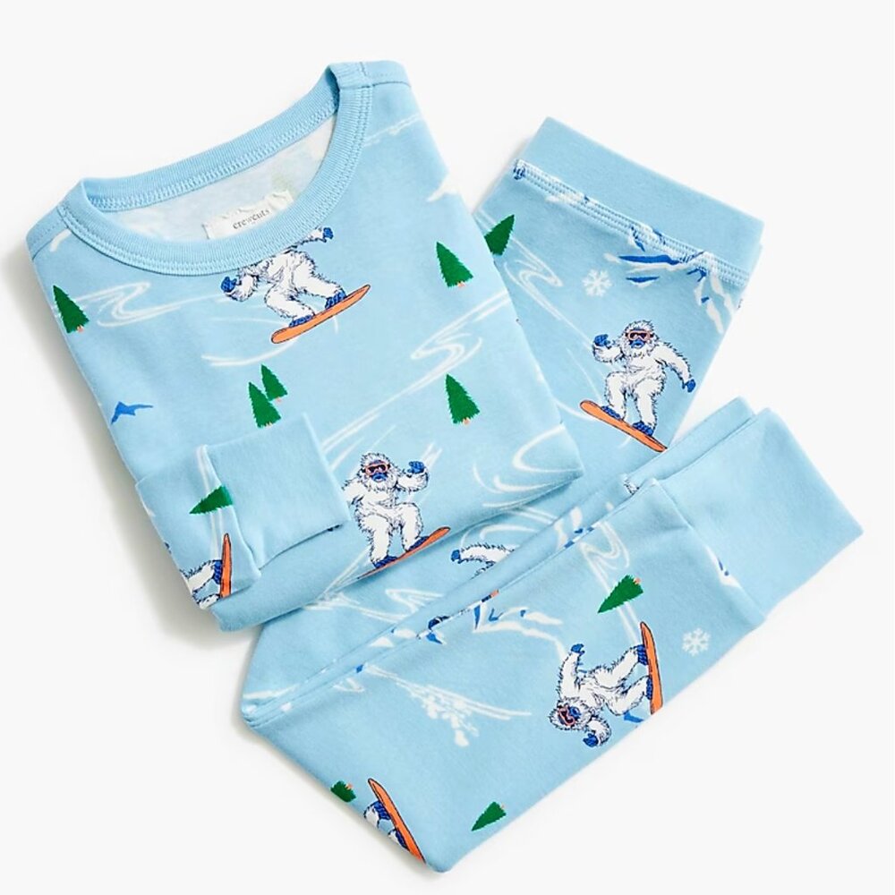 Boys' snow monster pajama set